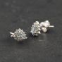 Second Hand 9ct White Gold 0.52ct Aquamarine & 0.19ct Diamond Pear Shaped 6mm Stud Earrings 43171473