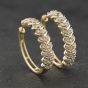 Second Hand 9ct Yellow Gold 1.02ct Brilliant Cut Diamond Hearts Design 25mm Hoop Earrings 43171475