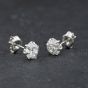 Second Hand Platinum 1.42ct Brilliant Cut Diamond Stud Earrings 43171490