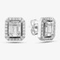 Second Hand 14ct White Gold 1.10ct Diamond Oblong Stud Earrings 431715523
