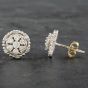 Second Hand 14ct White Gold 0.65ct Brilliant Cut Diamond Cluster Stud Earrings 431715527