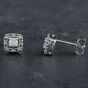 Second Hand 9ct White Gold 0.25ct Brilliant Cut Diamond Cluster Stud Earrings 4317156