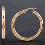Second Hand 9ct Yellow Gold Large Plain Hoop Earrings 39011910