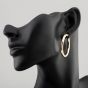Second Hand 9ct Yellow Gold Large Plain Hoop Earrings 39011910