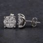 Second Hand 9ct White Gold 1.00ct Diamond Stud Earrings 4317359