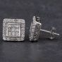Second Hand 9ct White Gold 1.00ct Diamond Stud Earrings 4317362