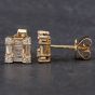 Second Hand 14ct Yellow Gold 0.67ct Diamond Stud Earrings 4317370