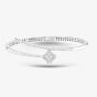 Second Hand 18ct White Gold Brilliant Cut Diamond Fancy 18cm Hinged Bangle 43211007