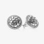 Second Hand Sterling Silver Diamond Set Plaited Stud Earrings 4325135