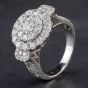 Second Hand 14ct White Gold Diamond Cluster Ring 4328012