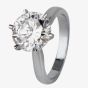 Second Hand Platinum 3.45ct Brilliant Cut Diamond Solitaire Ring 4328070
