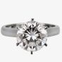 Second Hand Platinum 3.45ct Brilliant Cut Diamond Solitaire Ring 4328070