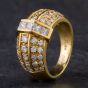Second Hand 18ct Yellow Gold 1.72ct 5 Row Graduated Diamond Ring 4328133