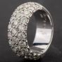 Second Hand 14ct White Gold 3.80ct Diamond Triple Row Half Eternity Ring 4328194