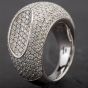 Second Hand 18ct White Gold 3.55ct Diamond Large Domed Bucherer Ring 4328195