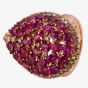 Second Hand 14ct Rose Gold 5.12ct Round Ruby & 0.62ct Diamond Pear Shape Ring 4328260
