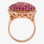 Second Hand 14ct Rose Gold 5.12ct Round Ruby & 0.62ct Diamond Pear Shape Ring 4328260