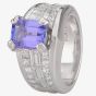 Second Hand Platinum Tanzanite and Diamond Ring 4328299