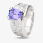 Second Hand Platinum Tanzanite and Diamond Ring 4328299