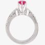 Second Hand 18ct White Gold Ruby and Diamond Ring Set 4328312