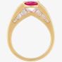 Second Hand 18ct Yellow Gold Ruby and Diamond Ring 4328326
