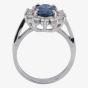 Second Hand 14ct White Gold 1.90ct Sapphire & 0.50ct Diamond Cluster Ring 4328396