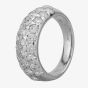 Second Hand 18ct White Gold 1.90ct Diamond Pave 3 Row Band Ring 4328415