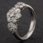 Second Hand Platinum Triple Diamond Cluster Ring 4328481