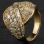 Second Hand 14ct Yellow Gold 4.00ct Diamond Cluster Ring 4328534