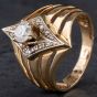 Second Hand 9ct Yellow Gold Diamond Fancy Cluster Ring 4328662