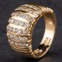 Second Hand 14ct Graduated Diamond 7 Row Band Ring 4328785