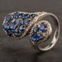 Second Hand White Gold 4.24ct Sapphire & 0.80ct Diamond Fancy Ring 4332062