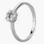 Second Hand 14ct White Gold Seven Stone Diamond Flower Ring 4332157