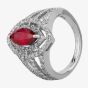 Second Hand 14ct White Gold 2.08ct Ruby & 0.90ct Diamond Ring GMC(69/1/9) 4332187