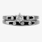 Second Hand 14ct White Gold 0.23ct Diamond Bridal Ring Set 4332234