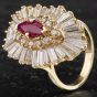 Second Hand 14ct Yellow Gold Ruby Ring 4332319