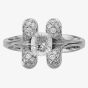 Second Hand 18ct White Gold Cushion Cluster Diamond Ring 4332551
