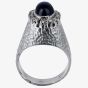 Second Hand 9ct White Gold Synthetic Spinel and Diamond Cluster Ring 4332793