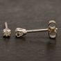 Second Hand 14ct White Gold 0.07ct Four Claw Diamond Stud Earrings 4333078