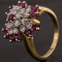 Second Hand 14ct Yellow Gold 0.95ct Ruby & 0.85ct Diamond Butterfly Ring 4335074