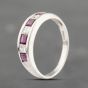 Second Hand Platinum 0.73ct Ruby & 0.43ct Diamond Half Eternity Ring 43351061