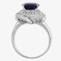 Second Hand Platinum 3.60ct Sapphire & 1.00ct Diamond Cluster Ring 4336009