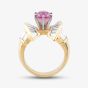 Second Hand 14ct Yellow Gold Pink Sapphire & 1.60ct Baguette Cut Diamond Dress Ring 43361018