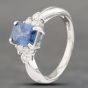 Second Hand Platinum 1.26ct Sapphire & 0.20ct Brilliant Cut Diamond Dress Ring 43361111