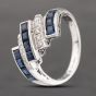 Second Hand Platinum 1.52ct Sapphire & 0.13ct Diamond Five Row Dress Ring 43361151
