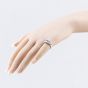 Second Hand Platinum Sapphire & 0.50ct Diamond Graduated Two Row Ring 43361179