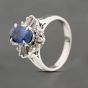 Second Hand Platinum 2.34ct Sapphire & 0.25ct Diamond Oval Cluster Ring 43361181