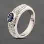 Second Hand Platinum 0.56ct Sapphire & 0.54ct Brilliant Cut Diamond Graduated Band Ring 43361186