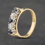 Second Hand 18ct Yellow Gold Sapphire & 0.20ct Brilliant Cut Diamond Half Eternity Ring 43361211