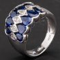 Second Hand 14ct White Gold Pear Shape 4.84ct Sapphire & 0.50ct Diamond Ring 4336155